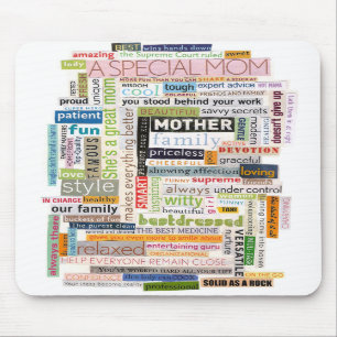 Colagem Mousepad da palavra da mamã