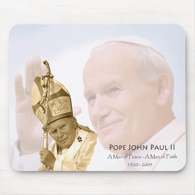Colagem Mousepad de Papa João Paulo II (Frente)