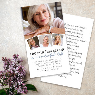 Colagem Multifotográfica de Placa de Oração Funera