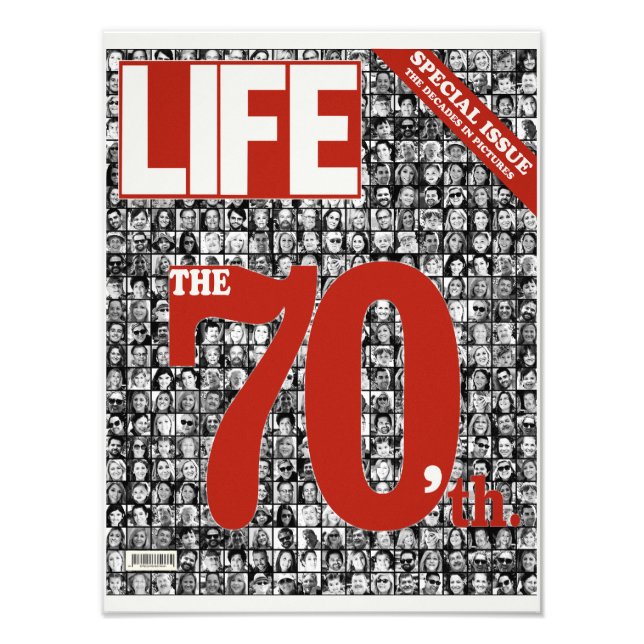 Colagem Personalizada de Fotos da Revista Life (Frente)