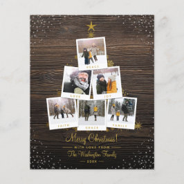 Colagem Personalizada de Fotos de Madeira e Natal