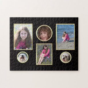 Colagem personalizada seis quebra-cabeça da foto