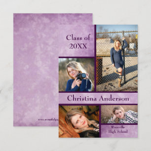 Colagem Roxo - Anúncio de Graduação 3x5