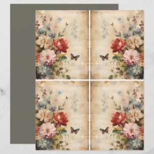 Colagem Vintage de Flores 2b