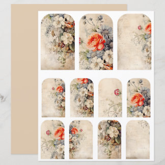 Colagem Vintage Flores 1b 4 de 4