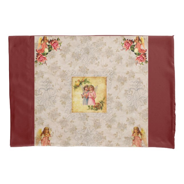 Colagem Vintage Retro com rendas e flores (Frente-Esquerda)