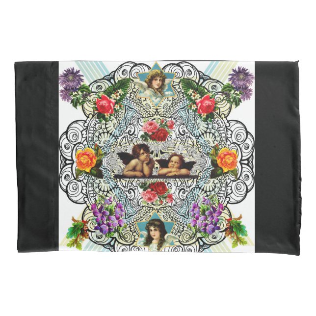 Colagem Vintage Retro com rendas e flores (Frente)