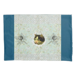 Colagem Vintage Retro com rendas e flores