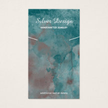 Colar Aquarela com Pão Rusty Teal - Placa de Exibi