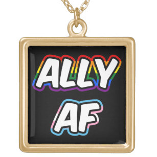 Colar Banhado A Ouro Ally AF II - Orgulho de Fila Trans com Sinalizador