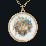 Colar Banhado A Ouro *~*AP87 Nordic Artsy RUNE VIKING Inspirado Antigo<br><div class="desc">(Procure no AP87 itens Viking ou AP40 para itens semelhantes ) - NECKLACE. A imagem é grande, portanto, sinta-se livre para TRANSFERIR para qualquer PRODUTO ZAZZLE que você escolher. JOIAS COM INTENÇÃO (R) - crie sua própria intenção. Use esta legal arte artística criativa moderna, mas vintage, linda alma chegando à...</div>