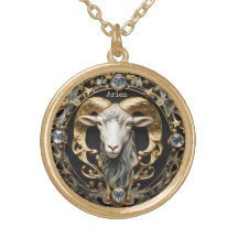 Aries Ram, Diamante e Dourada Personalizada