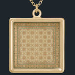 Colar Banhado A Ouro Azulejos do mosaico italiano decorativo pelo Visio<br><div class="desc">O Vision Studio traz-vos este maravilhoso impressão de mosaico italiano. Verde tranquilo é misturado com marrom quente através de azulejos decorativos para trazer calma a quem olha para esta impressão. Se você precisa de um pouco de serenidade em sua vida ou conhece alguém que compra essa peça hoje!</div>