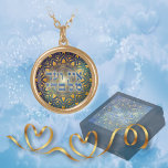 Colar Banhado A Ouro Blue Ein Od Milvado no Dourado Mandala<br><div class="desc">Surpreenda-a com esta maravilhosa mandala dourada com as palavras hebraicas, Ein Od Milvado, traduzidas como "Não há nada além de Ele (Hashem)". Crie um conjunto de presentes com a caixa de joias correspondente. Você ficará impressionado com a alta qualidade e a impressão a cores vívidas. A caixa de joias é...</div>