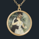 Colar Banhado A Ouro Dança da cidade por Pierre Renoir, Vintage Fine Ar<br><div class="desc">City Dance (1883) de Pierre Renoir é uma pintura de arte e de retrato românico vintage impressionismo. As recém-casadas ricos estão vestidas com um smoking e um vestido elegante. A noiva e o noivo estão dançando de salão para sua primeira dança romântica no dia do seu casamento. Sobre o artista:...</div>
