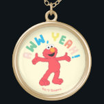 Colar Banhado A Ouro Elmo | Sim!<br><div class="desc">Este bonitinho design da Sesame Street apresenta Elmo © 2021 Sesame Workshop. www.sesamestreet.org</div>