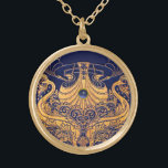 Colar Banhado A Ouro Embarcação Antiga,Golfinhos,Dourado,Azul Marinho N<br><div class="desc">Design náutica elegante e elegante,  com uma pedra brilhante 3d,  facilmente personalizável com suas próprias iniciais e texto,  gráficos 3D e elaboração gráfica digital por parte do Búlgaro Lumini.</div>