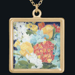 Colar Banhado A Ouro Florestas II à meia-noite<br><div class="desc">Floral</div>