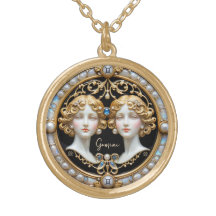 Gêmeos Gemini, Pérolas e Dourados Personalizados