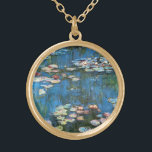 Colar Banhado A Ouro Lírios de Claude Monet, Impressionismo venenoso<br><div class="desc">Waterlily (1914), de Claude Monet, é uma pintura impressionista de arte natural. Uma das muitas variações das pinturas florais de lírio-d'água que Monet pintou pelo lago em seu jardim floral em Giverny, França. Sobre o artista: Claude Monet (1840-1926) foi o fundador do movimento de pintura impressionista francês, com a maioria...</div>