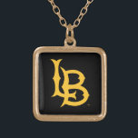 Colar Banhado A Ouro Logotipo do Long Beach State<br><div class="desc">Confira esses designs da Universidade Estadual da Califórnia em Long Beach! Mostre seu Orgulho Estadual da Califórnia com esses novos produtos da Universidade. Estes são os presentes perfeitos para o estudante de Long Beach, antigos alunos, família, amigo ou fã na sua vida. Todos esses produtos Zazzle são personalizáveis com seu...</div>