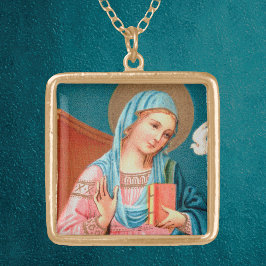 Colar Banhado A Ouro Mary, da Anunciação de F. Lippi (Detalhe; M 038)