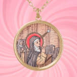 Colar Banhado A Ouro Milagre de Bl. Imelda Lambertini (Detalhe; VVP 010<br><div class="desc">Nascer para uma nobre família de Bolonha, Itália, Bênção Imelda Lambertini (1322-1333) era uma criança precocemente religiosa dedicada às Ruas. Agnes de Roma; Mary, Rainha do Céu; e o Santo Eucarista. Aos cinco anos, ela construiu um oratório em sua casa. Aos nove anos, ela entrou numa escola conventa dominicana em...</div>