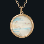 Colar Banhado A Ouro Primavera Misty Flowers<br><div class="desc">Linda e vintage arte japonesa - excelente para casamentos</div>