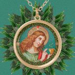 Colar Banhado A Ouro Rua. John o Evangelista (JMAS 06)<br><div class="desc">Crédito da Imagem (JMAS 06): Imagem antiga da Rua de cromolithografia devocional do final do século XIX, com sotaques de marrãs, originalmente publicada por Josef Müller, Art Publisher, Munique, Alemanha, da coleção privada de efemérsia religiosa do designer. A imagem é uma das doze da série Apostle do editor (nº 12155)....</div>