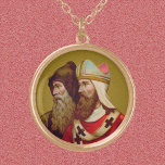 Colar Banhado A Ouro SS. Cyril & Methodius (M 001)<br><div class="desc">Nota bem: A imagem ajustado os pingos circulares melhor! Optar pela forma quadrada exigirá ajuste. Foi fornecido um fundo de preenchimento de ouro correspondente. Entretanto, se você preferir uma cor diferente, exclua-a para revelar uma cor sólida substituível por baixo. Reduza a imagem ao ajustado confortavelmente no quadro. SS. Cyril &...</div>