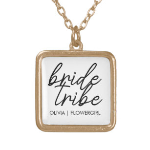 Colar Banhado A Ouro Tribo Bride   Menina de Flor Moderna