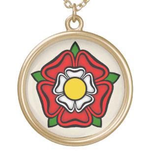 Colar Banhado A Ouro Tudor Rosa da Inglaterra, Emblem de Royalty