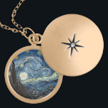 Colar Banhado A Ouro Van Gogh Starry Night<br><div class="desc">Vincent Van Gogh Starry Night,  obra-prima,  trabalho de arte de vintage em produtos modernos do Zazilicious</div>