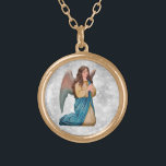 Colar Banhado A Ouro *~* Vintage AP40 Classic Angel Kneeling Rezando<br><div class="desc">(ID de pesquisa AP40 para designs semelhantes) Transferir para outros produtos, se desejar. Vintage ROUND Dourada design com doce arte clássica de uma jovem fêmea ANGEL KNEELING REZANDO. * Vintage Romântica melhorada Energeticamente Retro Antro Antique ANGEL faux Glitter diamond pave Background. ANGEL KNEELING e PRAYING com um fundo brilhante de...</div>