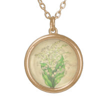 Vintage Floral Necklace Lily do Vale