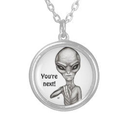 Colar Banhado A Prata Alienígena ruim, você é a próxima!