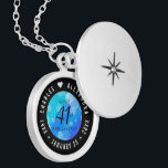 Colar Banhado A Prata Aniversário de Casamento de Topaz Azul Elegante 41<br><div class="desc">Comemore o aniversário de casamento de 41ruas com este armário elegante! As letras esbeltas a preto e branco com um confete hexagonal sobre fundo azul ceruliano acrescentam um toque memorável para esta ocasião especial e um marco extraordinário. Personalize com os nomes de casais felizes e adicione datas para seu aniversário...</div>