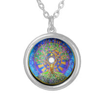 Árvore da Lua Cheia de Life Mandala Pendente.