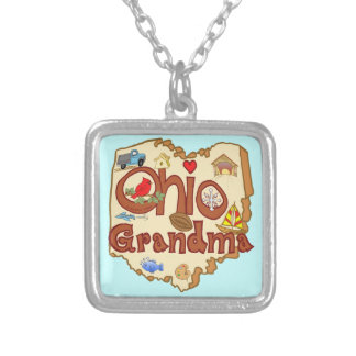 Colar Banhado A Prata Avó de Ohio