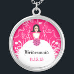 Colar Banhado A Prata Cabelo Negro Fuchsia Casamento Bridesmaid Necklace<br><div class="desc">Colares de Manutenção Escolha Término Dourado Prateado Prateado ou Personalizado Personalizado Único Silver Silver Silver!Colares de Festas de casamento de Presença de Natal - para alterar a cor de fundo - clique em personalizar - clique em editar - escolha a última ferramenta no menu suspenso e escolha entre uma das...</div>