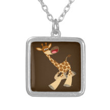 Cartoon Bonito Ambling Giraffe Necklace