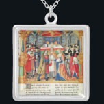 Colar Banhado A Prata Casamento de Maria de Borgonha e de Maximilian mim<br><div class="desc">Casamento da Senhora 18 f.185v da escola francesa de Maria de Borgonha e de Maximilian mim, imperador de Áustria, das memórias de Philippe de Commines (1445-1509) situado no Musee Dobree, Nantes, France. O casamento da Senhora 18 f.185v de Maria de Borgonha e de Maximilian eu, imperador de Áustria, das memórias...</div>