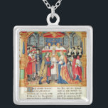Colar Banhado A Prata Casamento de Maria de Borgonha e de Maximilian mim<br><div class="desc">Casamento da Senhora 18 f.185v da escola francesa de Maria de Borgonha e de Maximilian mim, imperador de Áustria, das memórias de Philippe de Commines (1445-1509) situado no Musee Dobree, Nantes, France. O casamento da Senhora 18 f.185v de Maria de Borgonha e de Maximilian eu, imperador de Áustria, das memórias...</div>