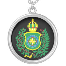 Colar Folheado a Prata com Brasão Imperial