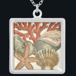 Colar Banhado A Prata Coleção Sealife<br><div class="desc">Esta impressão de arte exibe imagens nítidas e vívidas com um alto grau de precisão de cores. Pegue sua coleção de sealife hoje neste impressão de vintage. É um belo recife de coral vermelho e uma adorável estrela vai excelente em qualquer produto.</div>