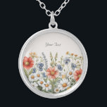 Colar Banhado A Prata Coloração do Necklace de flores selvagens<br><div class="desc">Belo colorido Necklace de flores selvagens</div>