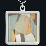 Colar Banhado A Prata Composição de abstrato com Cores Mudadas<br><div class="desc">As cores mudas desta composição de Norman Wyatt retornam às obras de abstrato de Piet Mondrian. Enquanto as tintas usadas são afinadas para baixo,  suas cores juntas falam alto e chamam a atenção para a peça. Compre sua cópia hoje!</div>