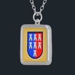 Colar Banhado A Prata Cores Saxónicas<br><div class="desc">Bolinhas em cores saxônicas da Transylvânia: Vermelho e Azul!</div>