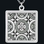 Colar Banhado A Prata Design de Azulejo de de Rosette para Renascimento<br><div class="desc">Shakespeare adoraria colocar este design decorativo de azulejo de rosetas renascentista em sua casa. Para o comprar um ou comprar dois,  é essa a questão! Para todos os fãs de folhas e designs de folha!</div>