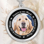 Colar Banhado A Prata Dog Memorial Personalized Pet Photo<br><div class="desc">Honor your best friend with a custom photo memorial necklace. This unique pet memorials necklace keepsake is the perfect gift for yourself, family or friends to pay tribute to your loved one. We hope your dog memorial locket necklace will bring you peace, joy and happy memories. Quote "Forever in our...</div>
